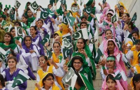 Sinh viên Pakistan trong ngày lễ kỷ niệm 71 năm Pakistan được độc lập 14/08/2018 (AFP or licensors)